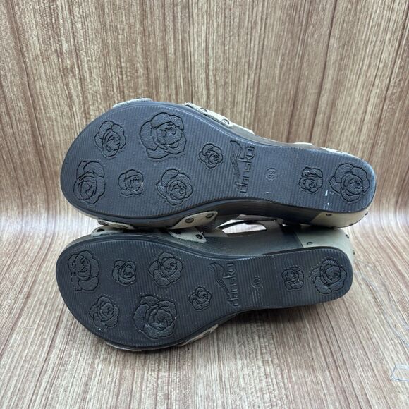 Dansko Sand Antique Frida Wedge Sandal Heel Strappy EU 39 Women’s Size 8.5-9 - Picture 7 of 8